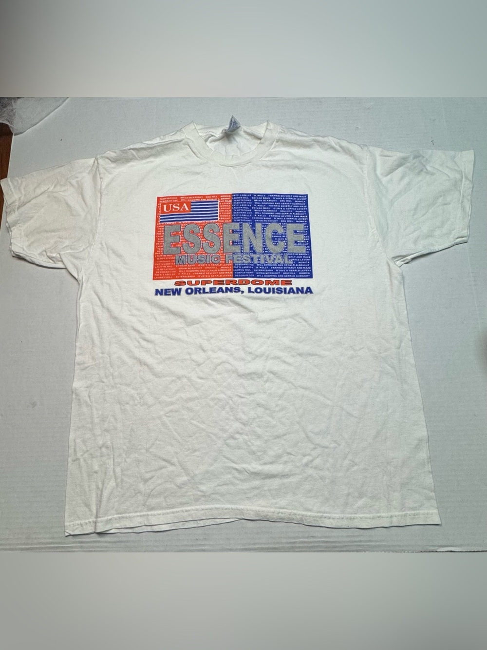 Vintage 1999 Essence Music Festival New Orleans Superdome Lineup T-Shirt